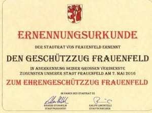Ernennung Ehrengeschützzug korrekt